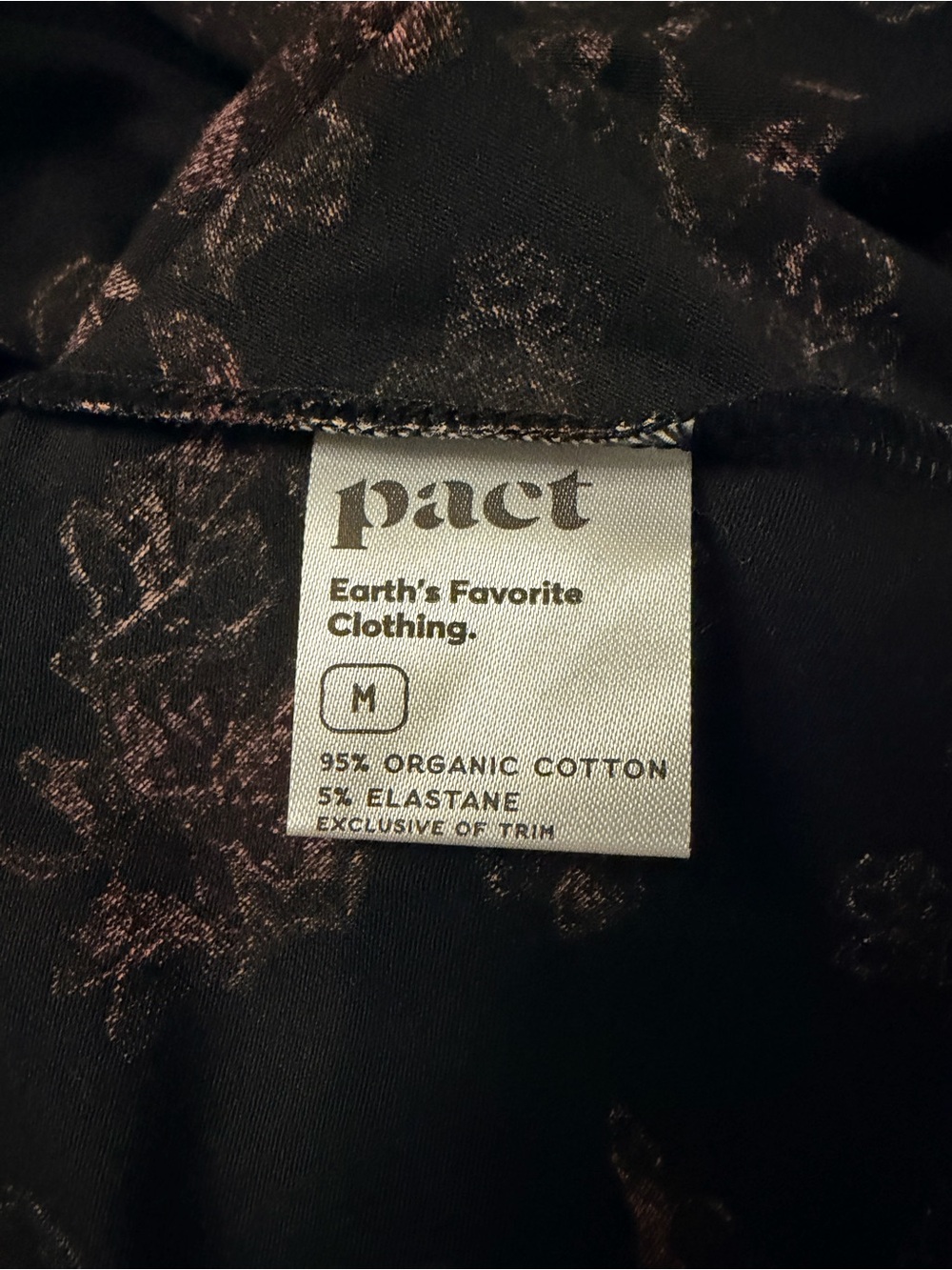 Pact Black Floral Midi Skirt with Peach & Pink Blooms NWOT - Picture 7 of 7